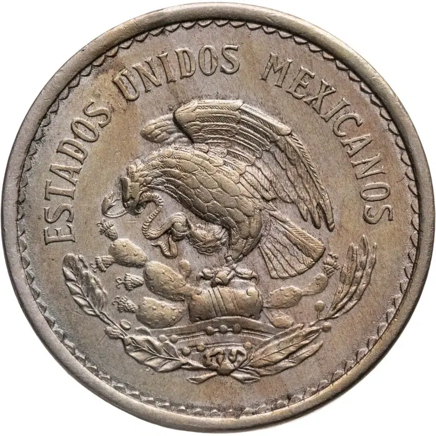 Мексика 10 сентаво (centavos) 1945, реверс