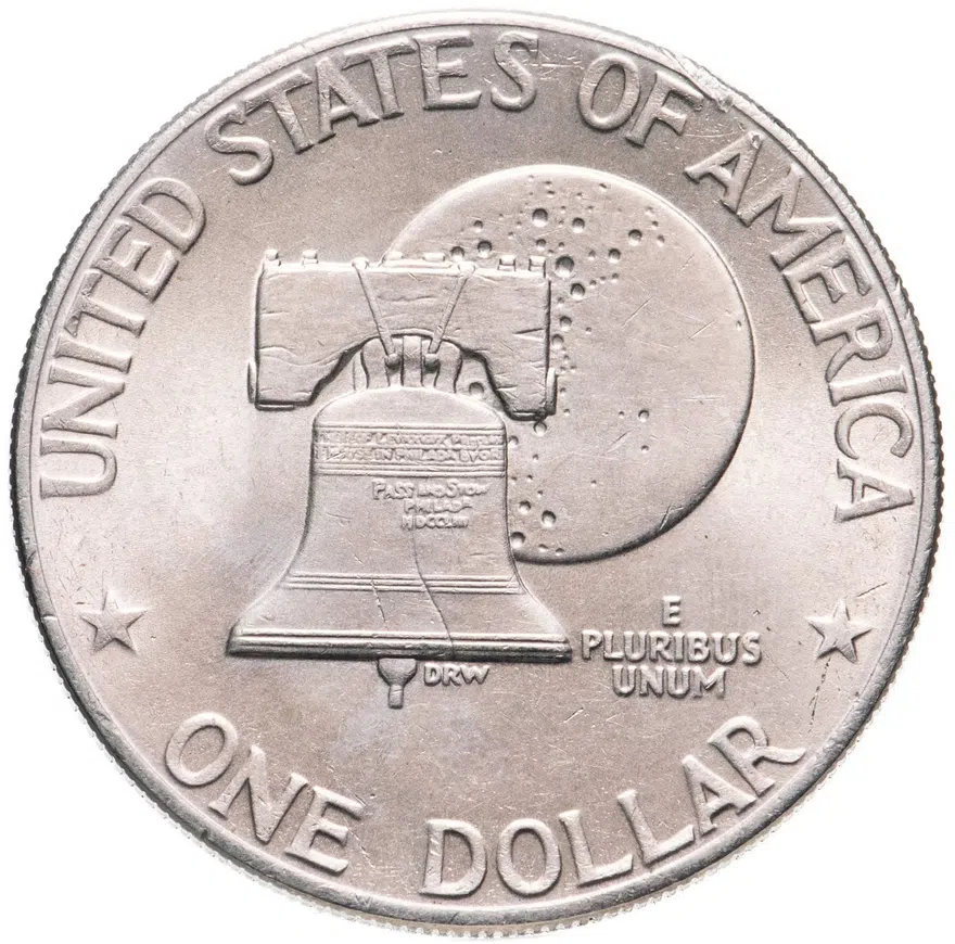 США 1 доллар (dollar) 1976  200 лет независимости США без обозначения монетного двора, реверс