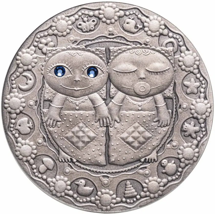 Беларусь 20 рублей 2009  Знаки зодиака - Близнецы