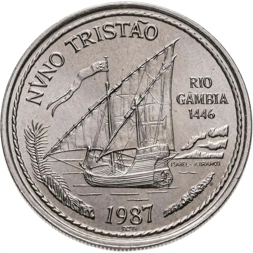 Португалия 100 эскудо (escudos) 1987  Золотой век открытий - Нуну Триштан