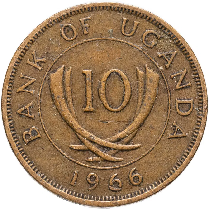 Уганда 10 центов (cents) 1966, реверс