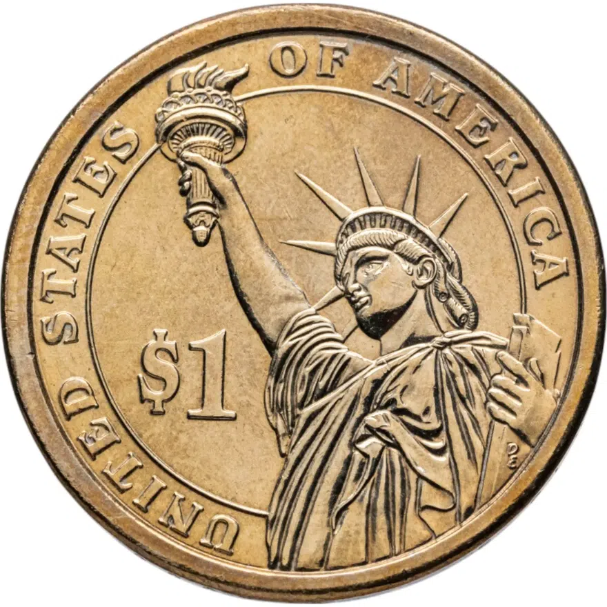 США 1 доллар 2007 D "1-ый Президент США - Джордж Вашингтон", аверс