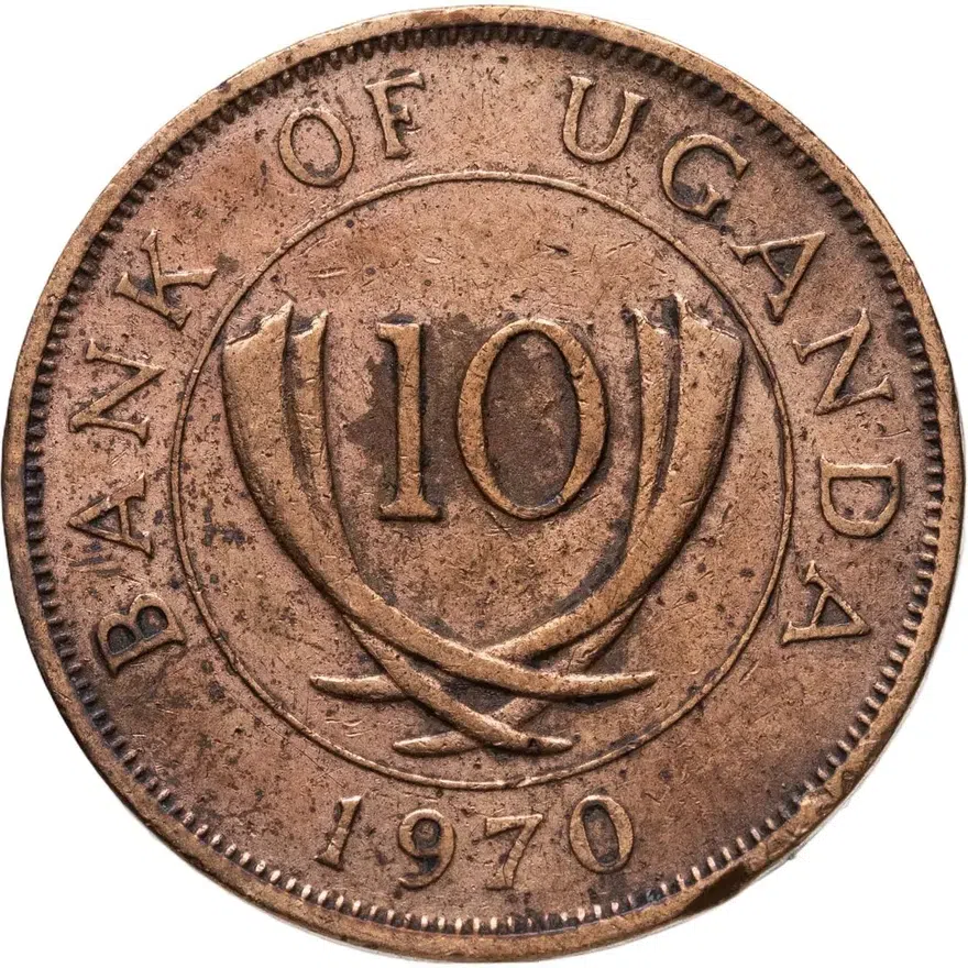 Уганда 10 центов (cents) 1970, реверс