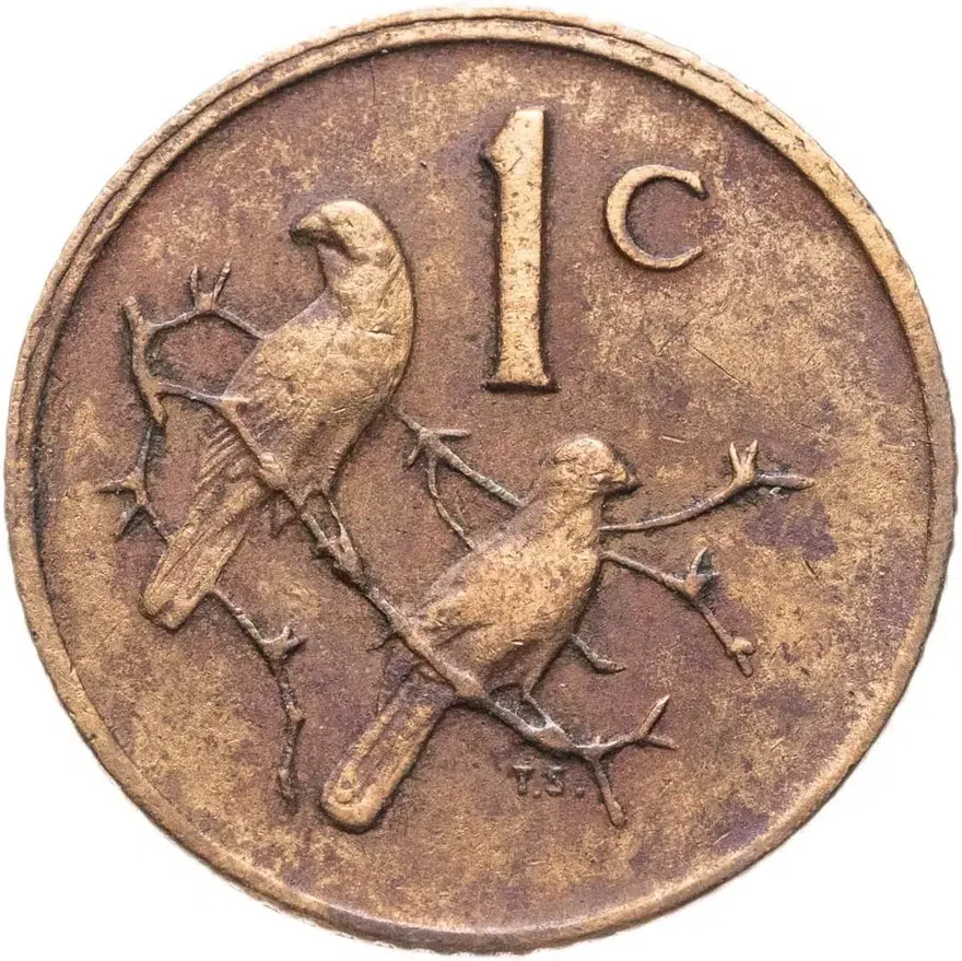 ЮАР 1 цент (cent) 1978, аверс