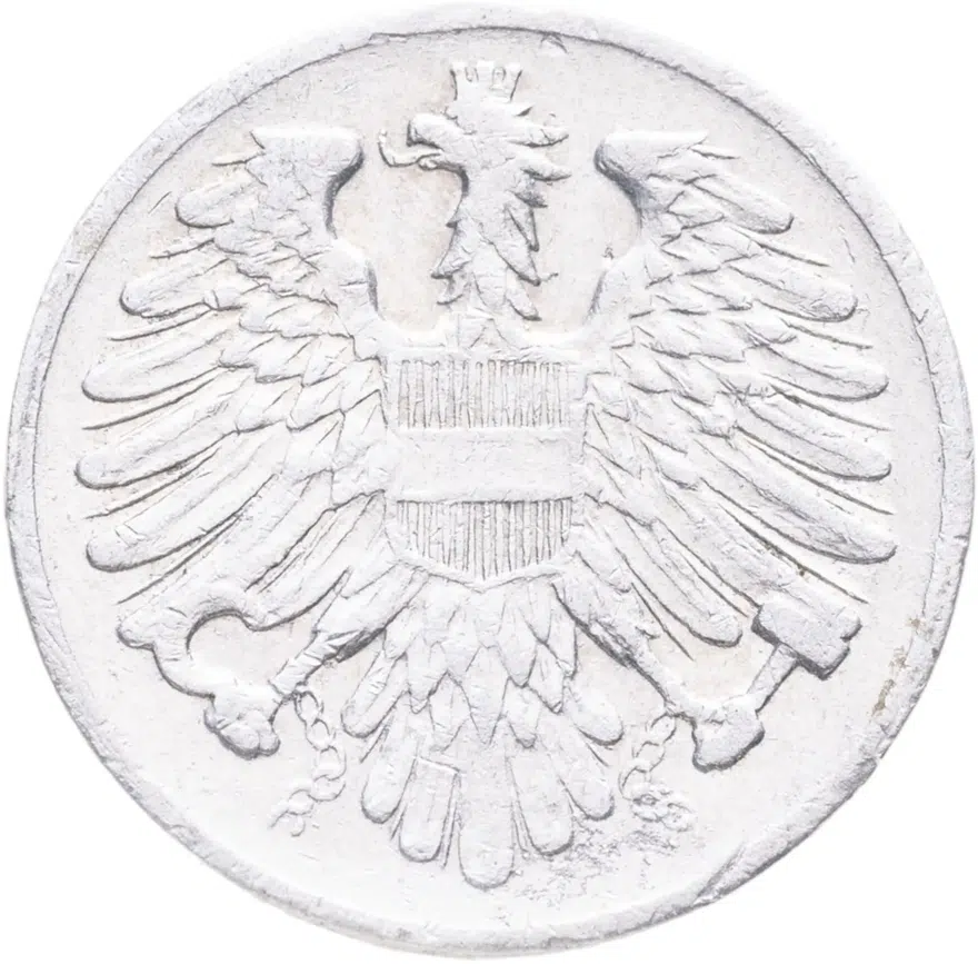 Австрия 2 гроша (groschen) 1950, реверс