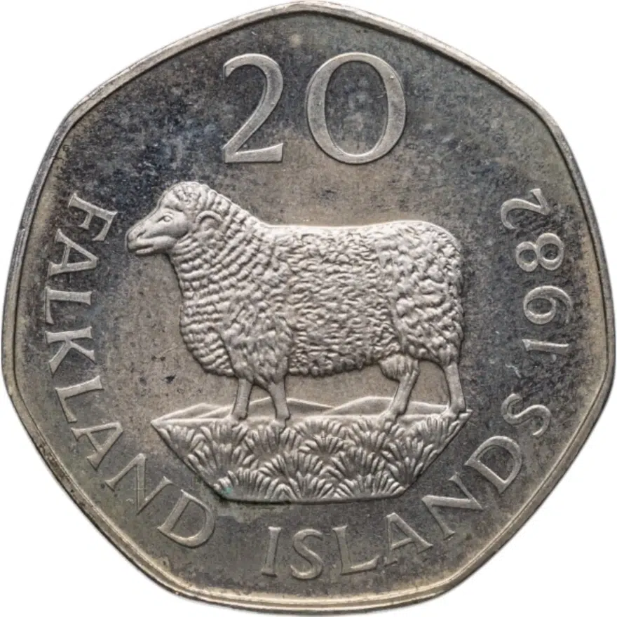 Фолклендские острова 20 пенсов (pence) 1982 Proof