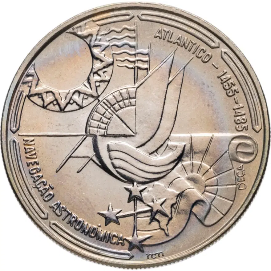Португалия 100 эскудо (escudos) 1990  Золотой век открытий - Астронавигация