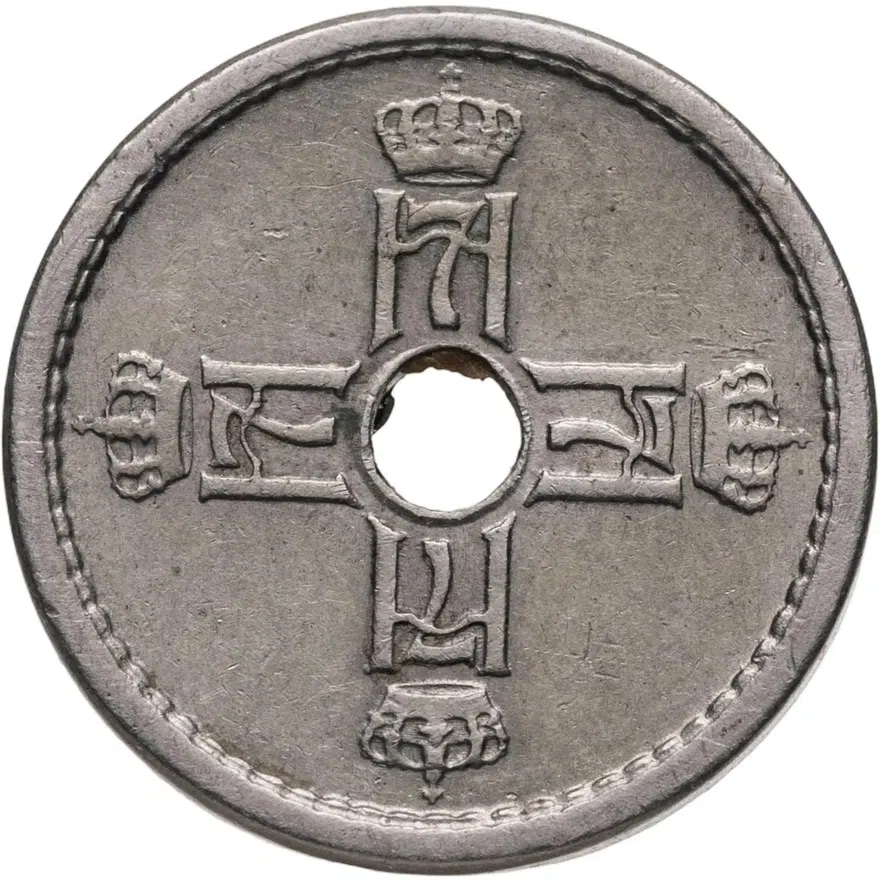 Норвегия 25 эре (ore) 1949, аверс