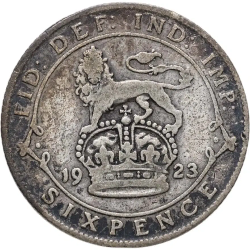 Великобритания 6 пенсов (pence) 1923, аверс