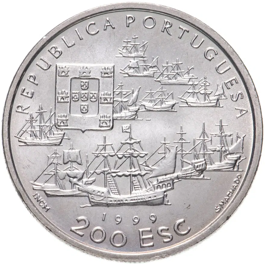Португалия 200 эскудо (escudos) 1999 "500 лет с момента высадки Педро Альваро Кабрала в Бразилии", реверс