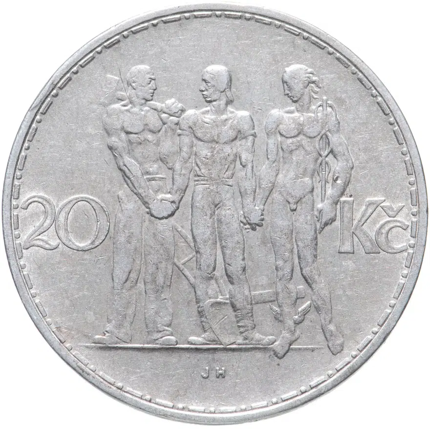 Чехословакия 20 крон (korun) 1934, аверс