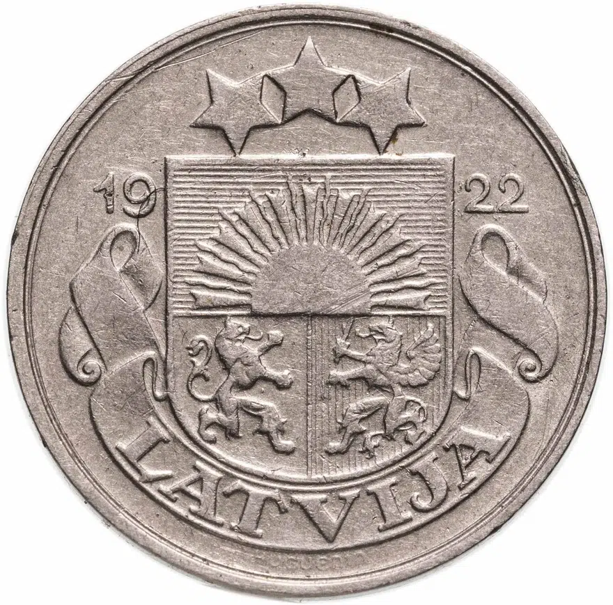 Латвия 20 сантимов (santimu) 1922