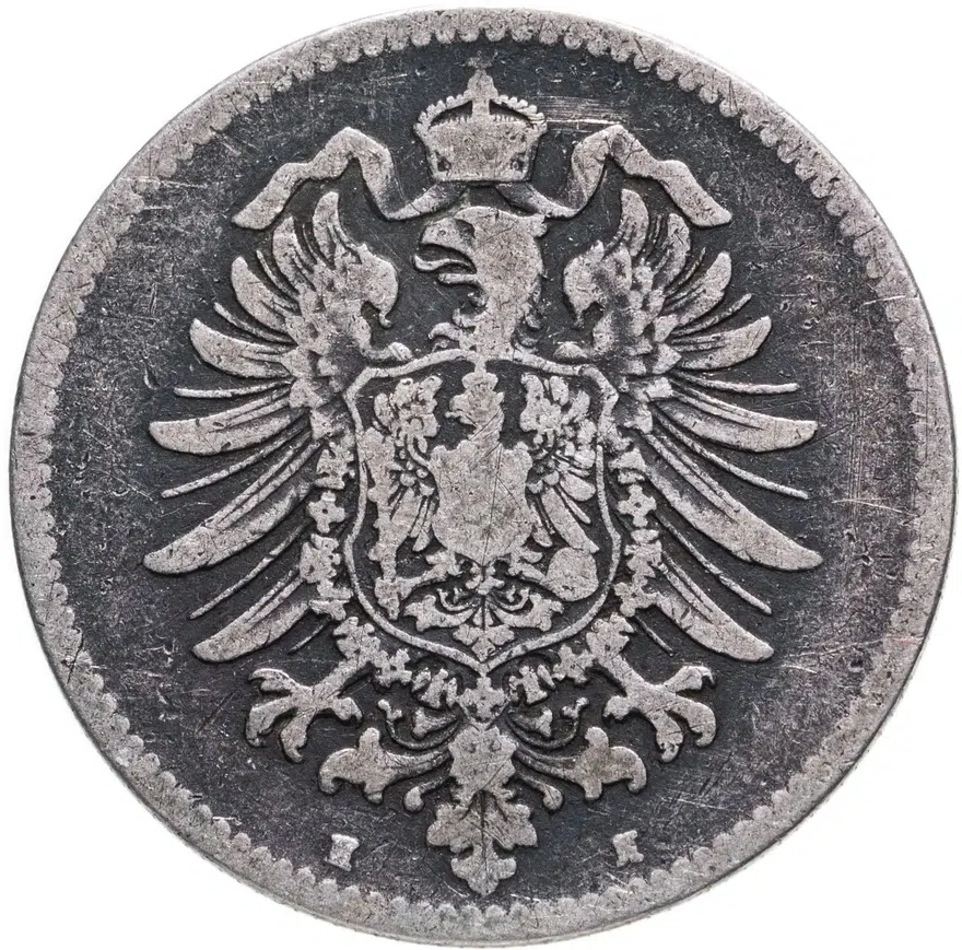 Германия (Германская Империя) 1 марка 1876 H, реверс