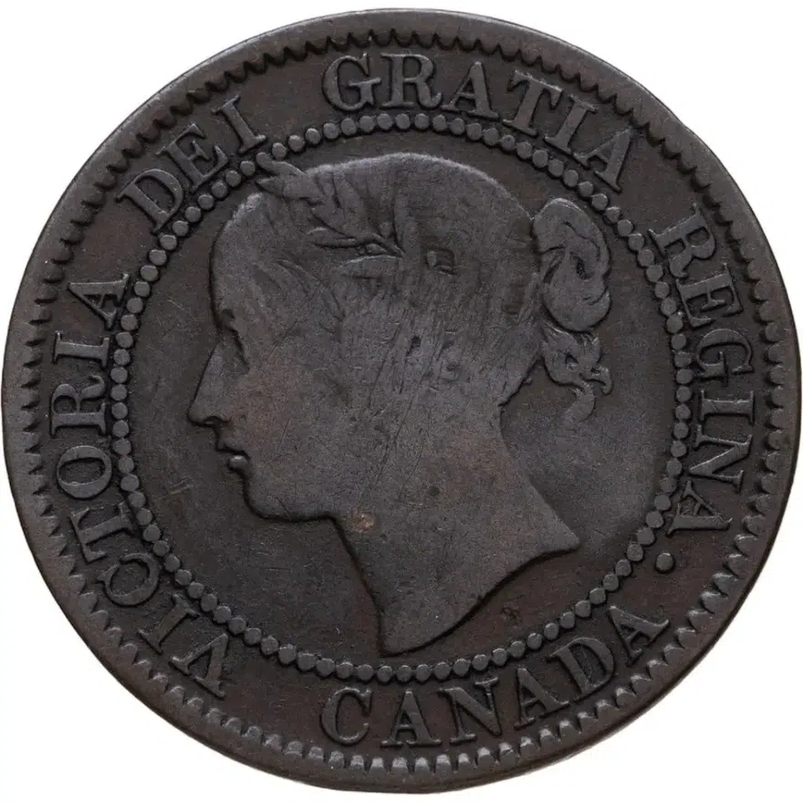 Канада 1 цент (cent) 1858, аверс