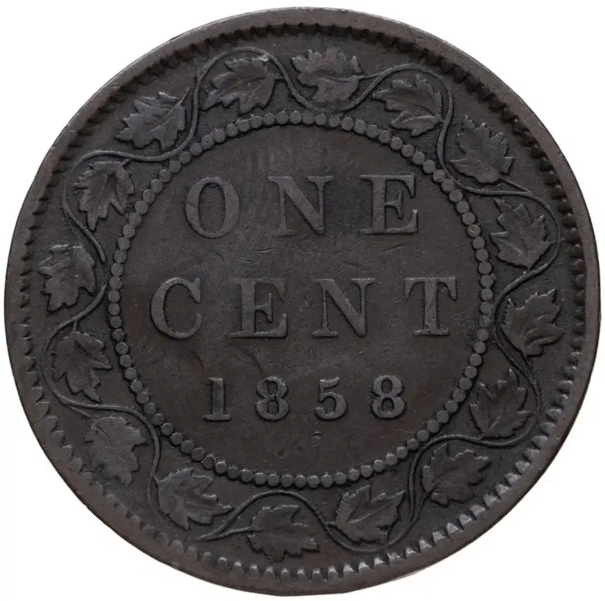Канада 1 цент (cent) 1858, реверс