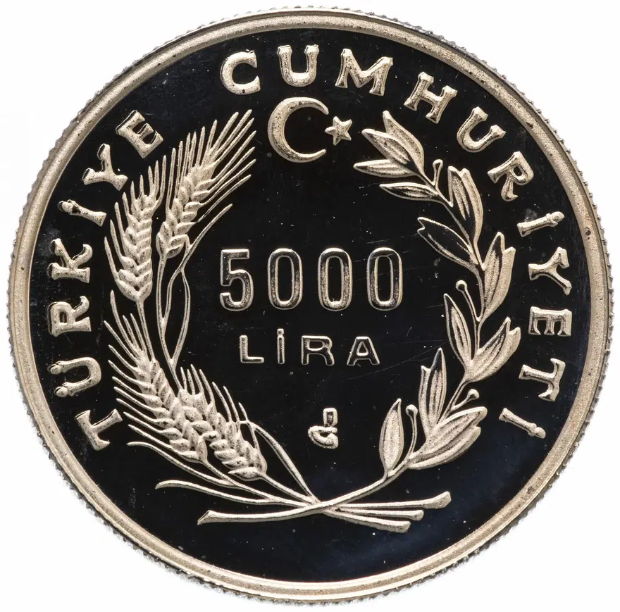 Турция 5000 лир (lira) 1992 "500 лет мира и гармонии - турецкие евреи"