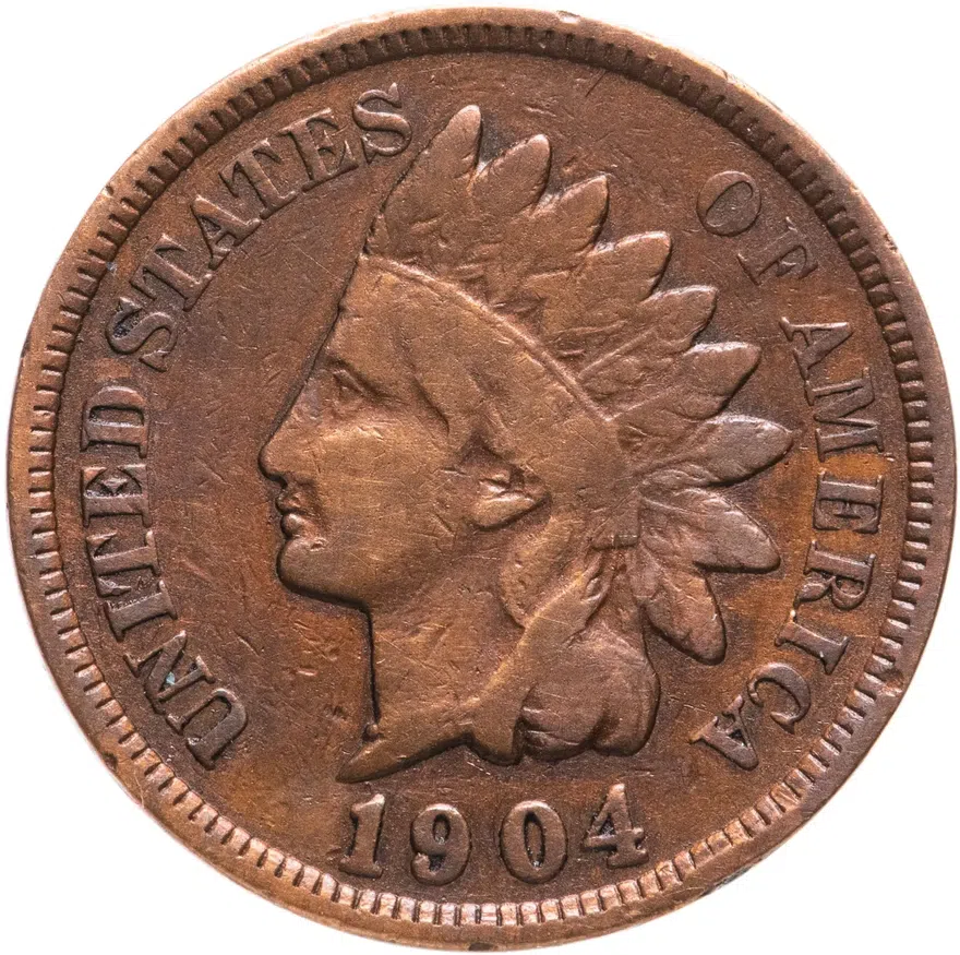 США 1 цент (cent) 1904 Indian Head Cent, реверс
