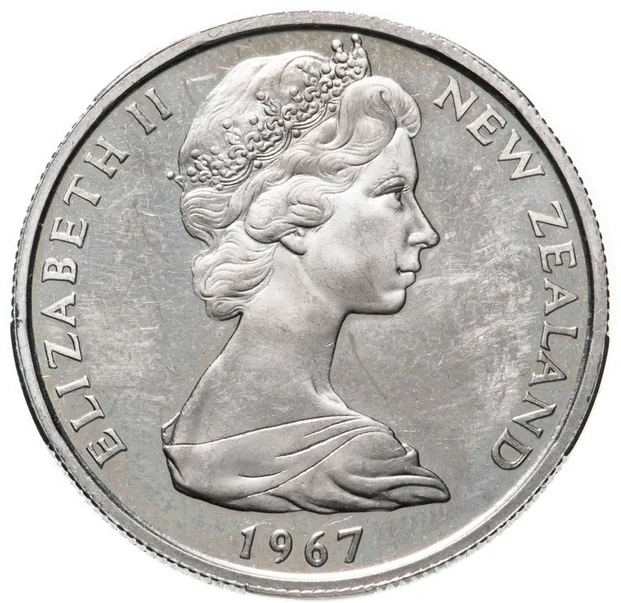 Новая Зеландия 50 центов (cents) 1967, аверс