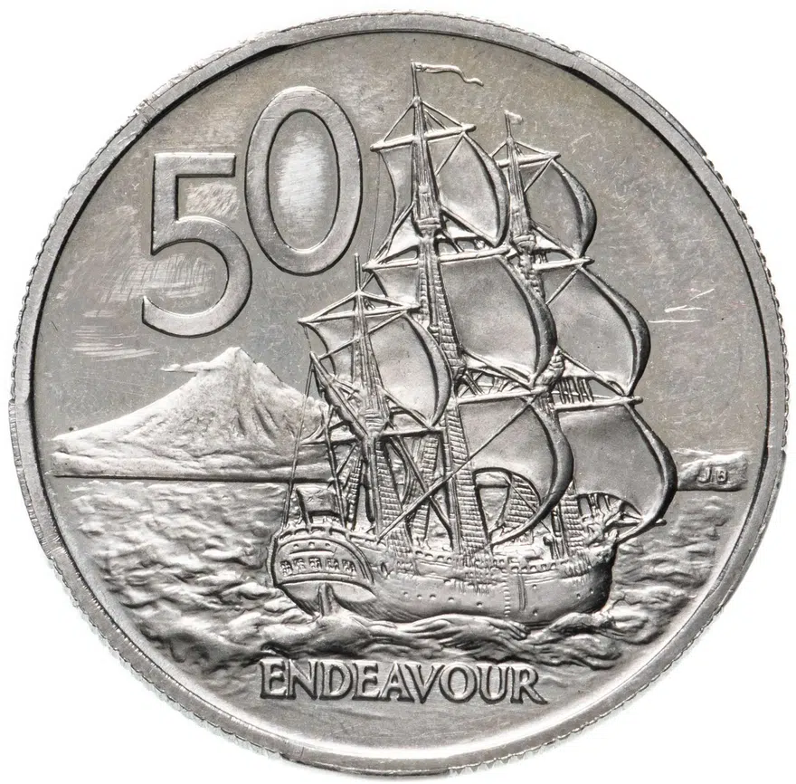 Новая Зеландия 50 центов (cents) 1967, реверс