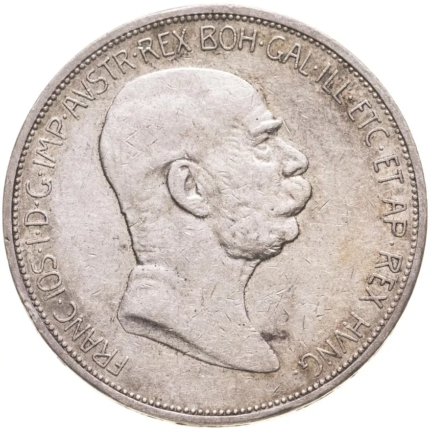 Австро-Венгрия 5 крон 1909, аверс