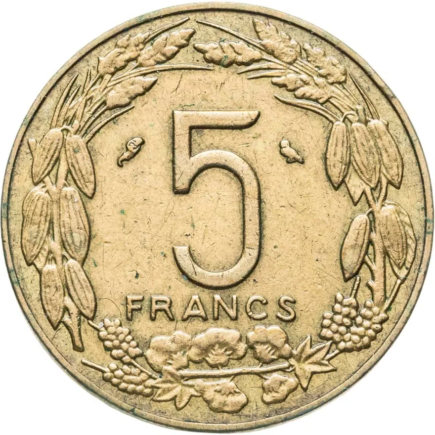 Центральная Африка (BEAC) 5 франков (francs) 1973