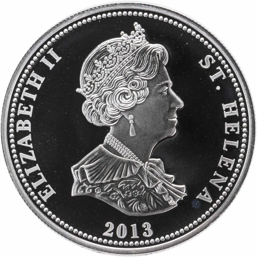 Остров Святой Елены 25 пенсов (pence) 2013  Наполеоновские войны - Наполеон на острове Св. Елены, реверс