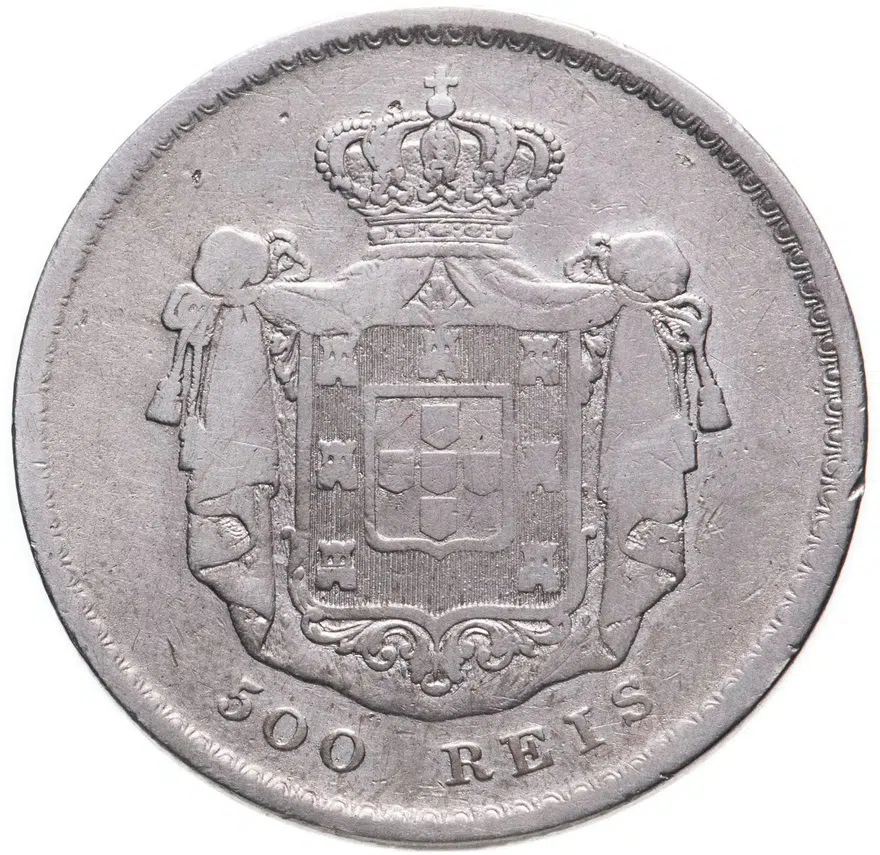 Португалия 500 рейс (reis) 1856, реверс