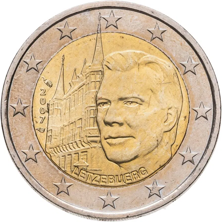 Люксембург 2 евро 2007 "Дворец великих герцогов"