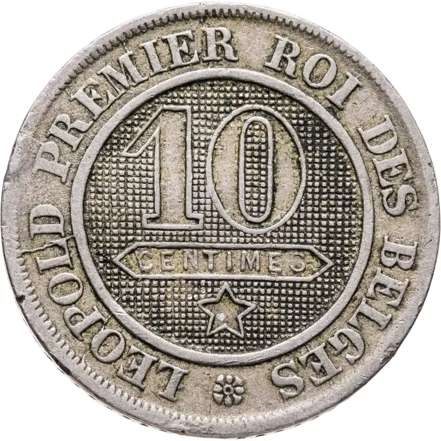 Бельгия 10 сантимов (centimes) 1864