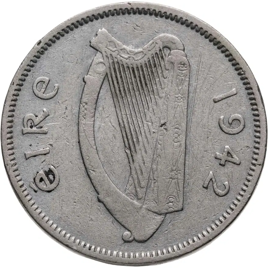 Ирландия 6 пенсов (pence) 1942, реверс