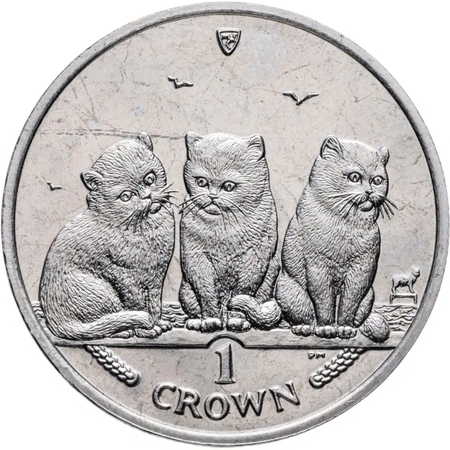 Остров Мэн 1 крона (crown) 2006 "Кошки - Домашняя короткошерстная кошка", аверс