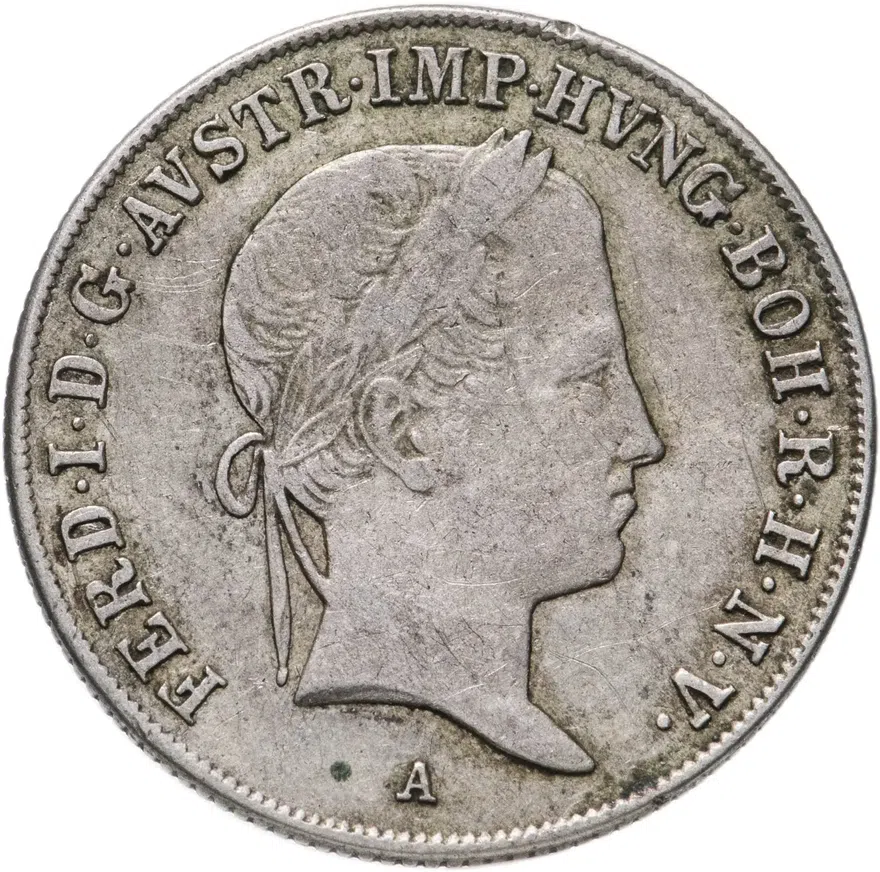 Австрия 20 крейцеров (kreuzer) 1841 A  знак монетного двора "A" - Вена, аверс