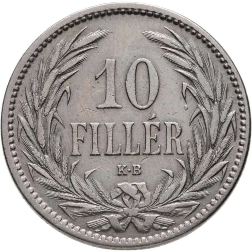 Венгрия 10 филлеров (filler) 1893, аверс