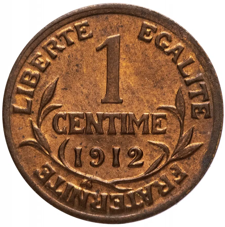Франция 1 сантим (centime) 1912
