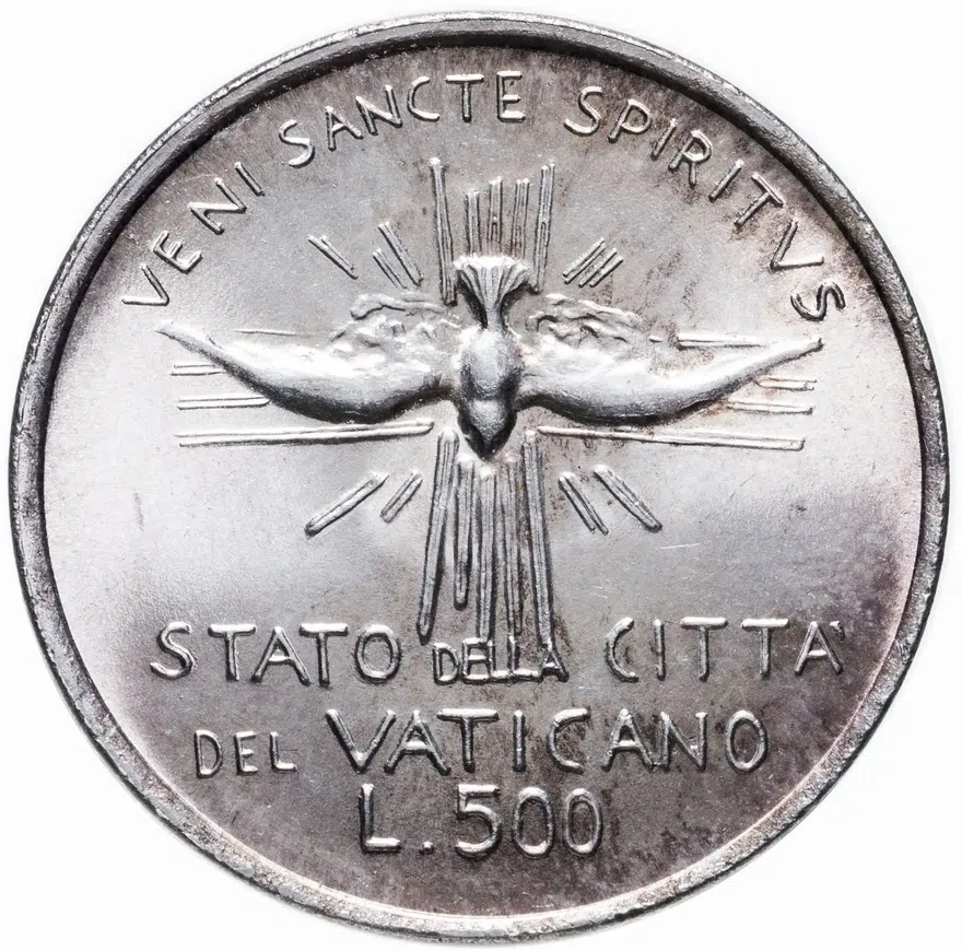 Ватикан 500 лир (lire) 1978  Вакантный престол, сентябрь, аверс
