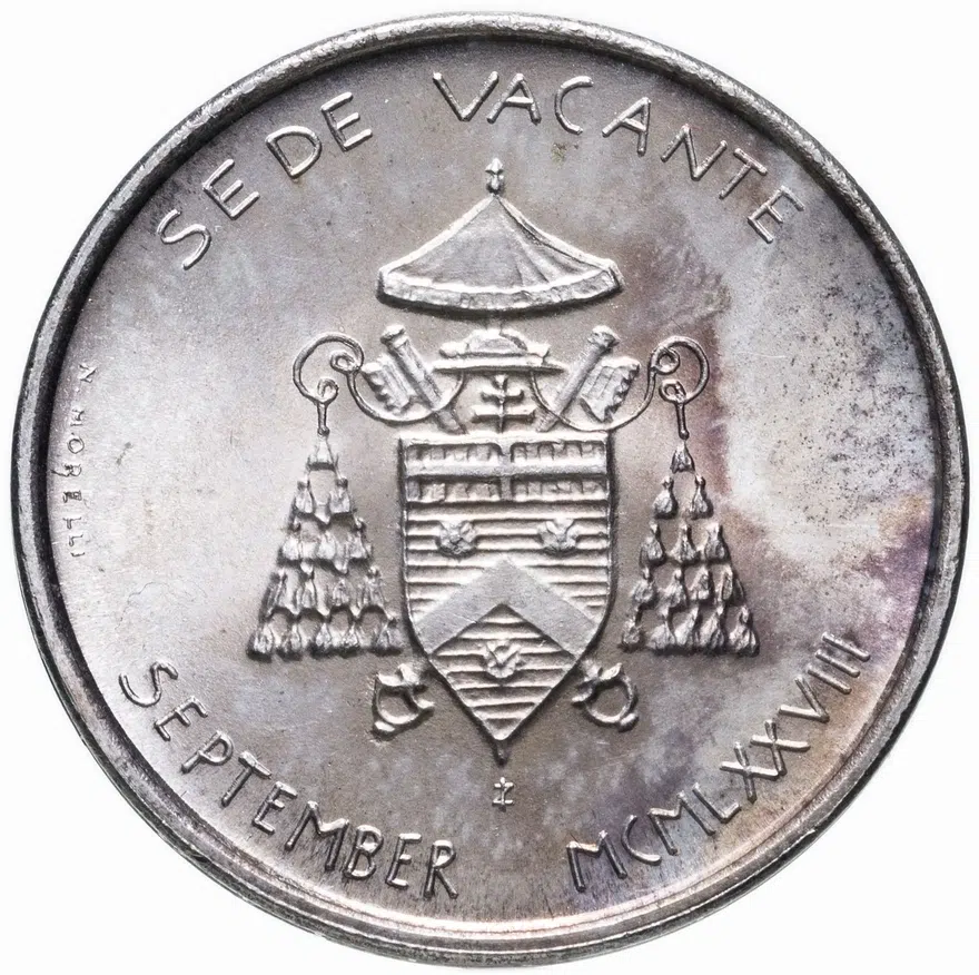 Ватикан 500 лир (lire) 1978  Вакантный престол, сентябрь, реверс