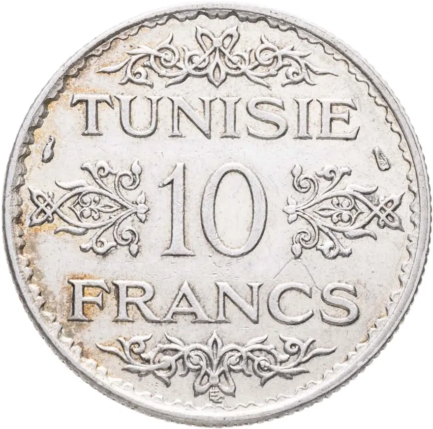 Тунис 10 франков (francs) 1934
