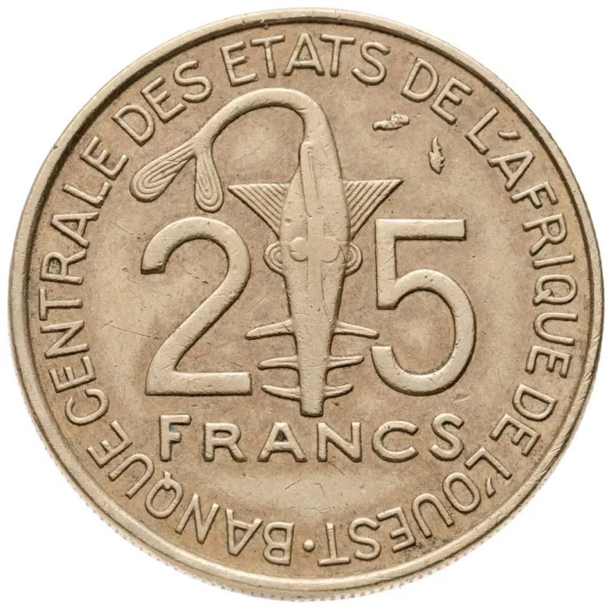 Западная Африка (BCEAO) 25 франков (francs) 1992, реверс