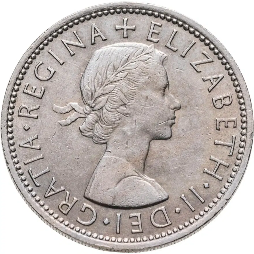 Великобритания 2 шиллинга (флорин, shillings) 1964, аверс