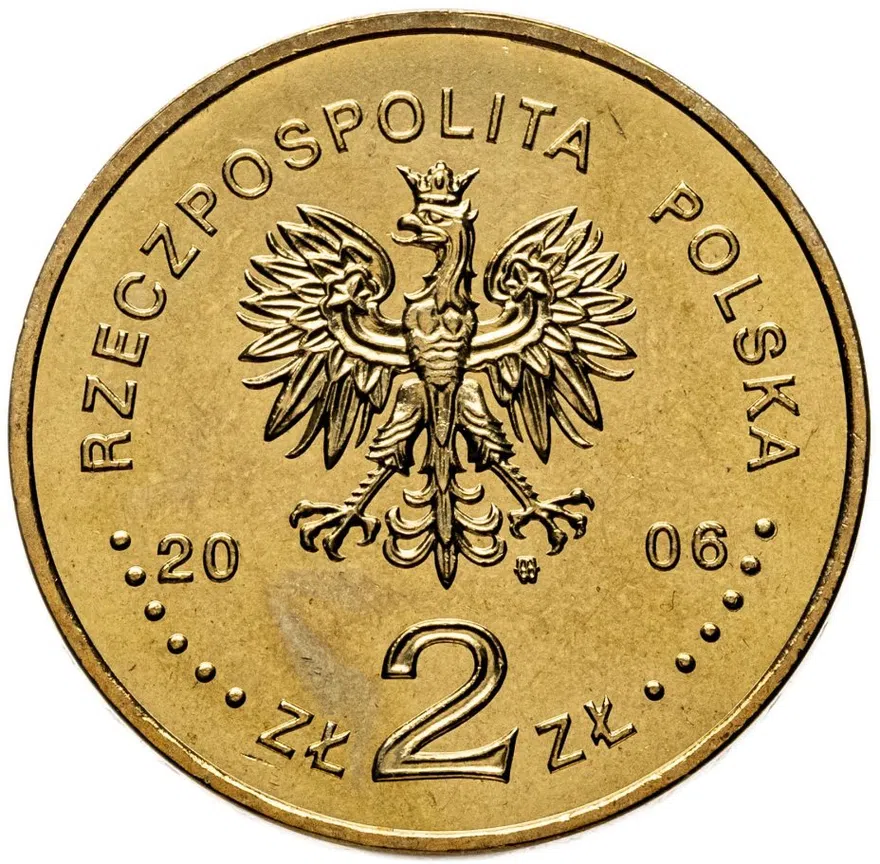 Польша 2 злотых (zlote) 2006  История польского злотого - 10 злотых 1932 года, реверс