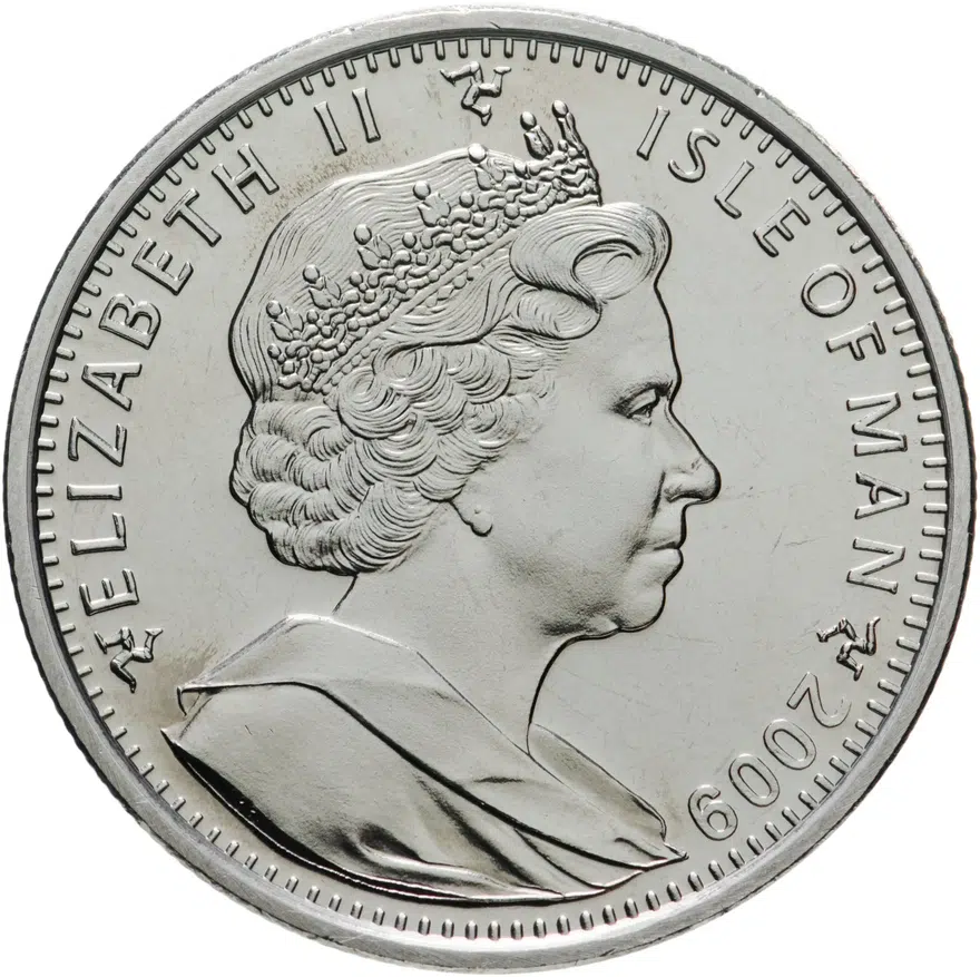 Остров Мэн 1 крона (crown) 2009  XXI зимние Олимпийские Игры, Ванкувер 2010 - спорт на снегу, реверс