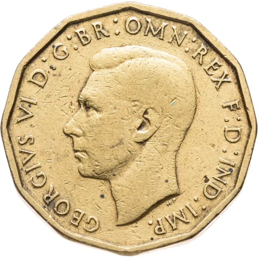 Великобритания 3 пенса (pence) 1943, реверс