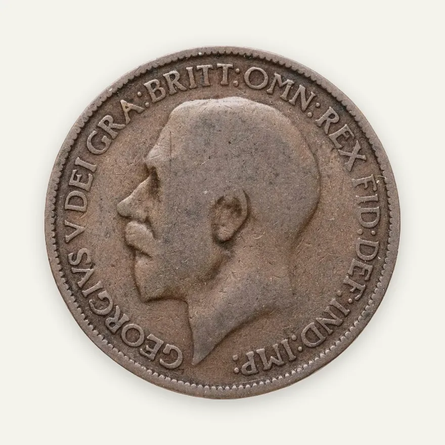 Великобритания 1/2 пенни (penny) 1913, аверс