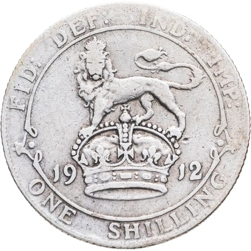 Великобритания 1 шиллинг (shilling) 1912, реверс