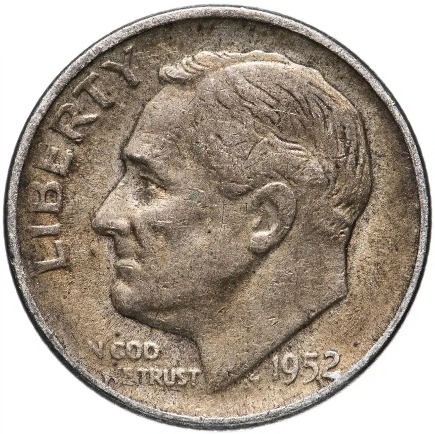 США 10 центов (дайм, one dime) 1952 Silver Roosevelt Dime (Рузвельт) D, реверс