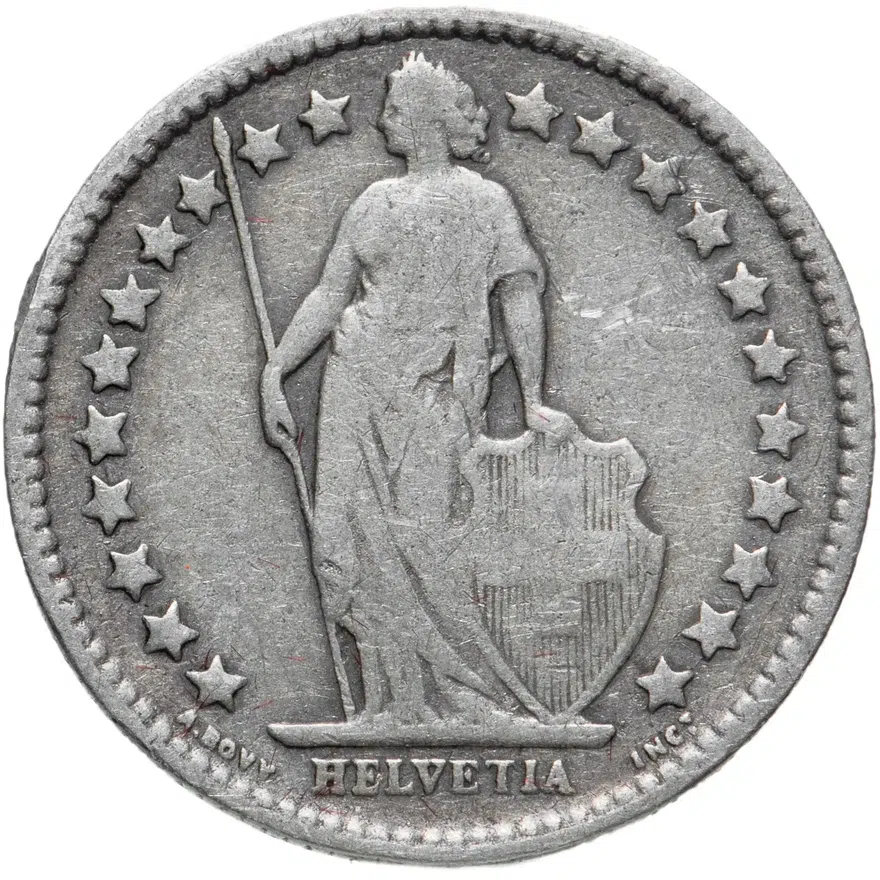 Швейцария 1/2 франка (franc) 1904