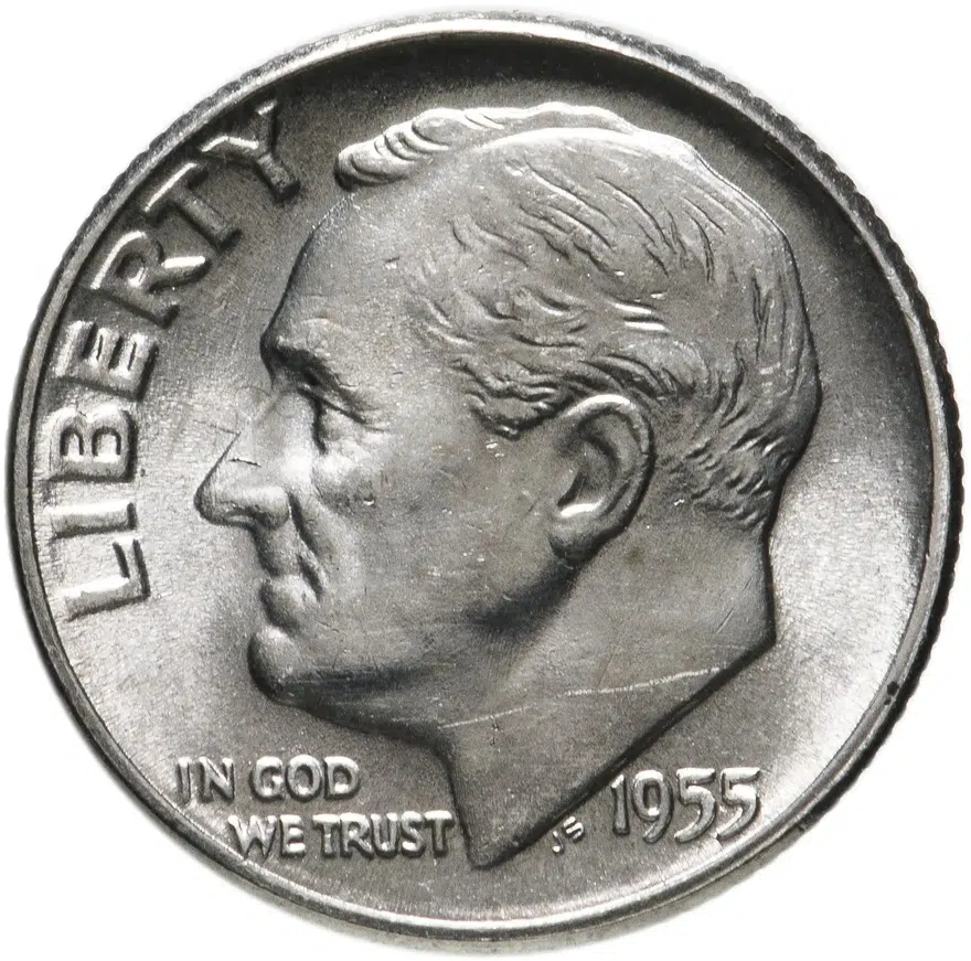 США 10 центов (one dime) 1955