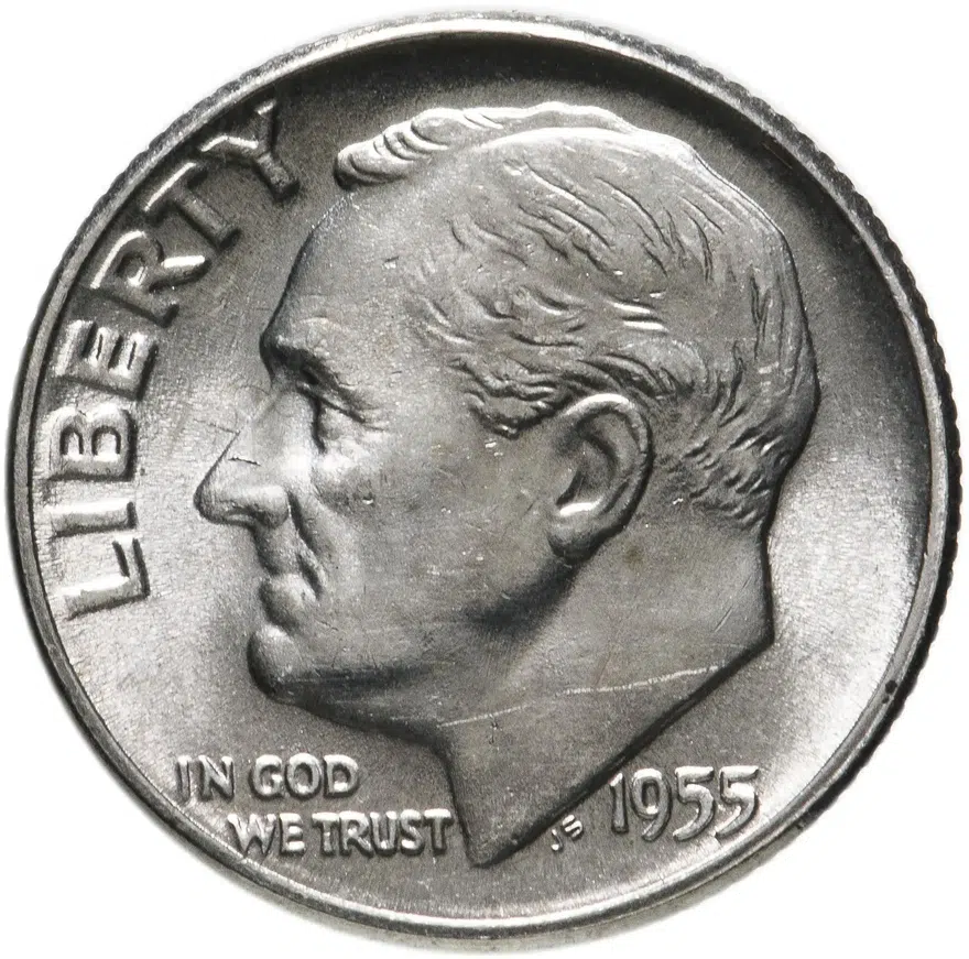 США 10 центов (one dime) 1955, реверс