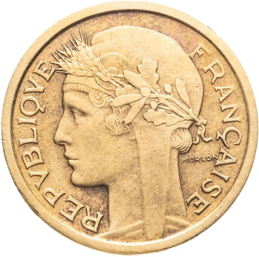 Франция 1 франк (franc) 1941   алюминиевая бронза, реверс