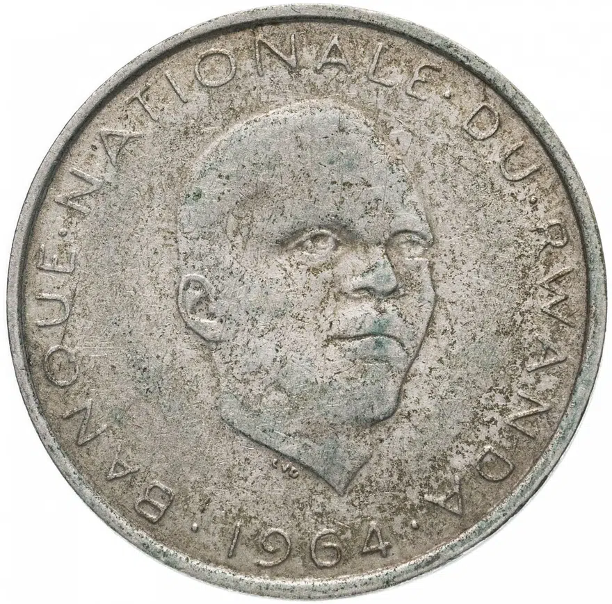 Руанда 1 франк (franc) 1964, аверс